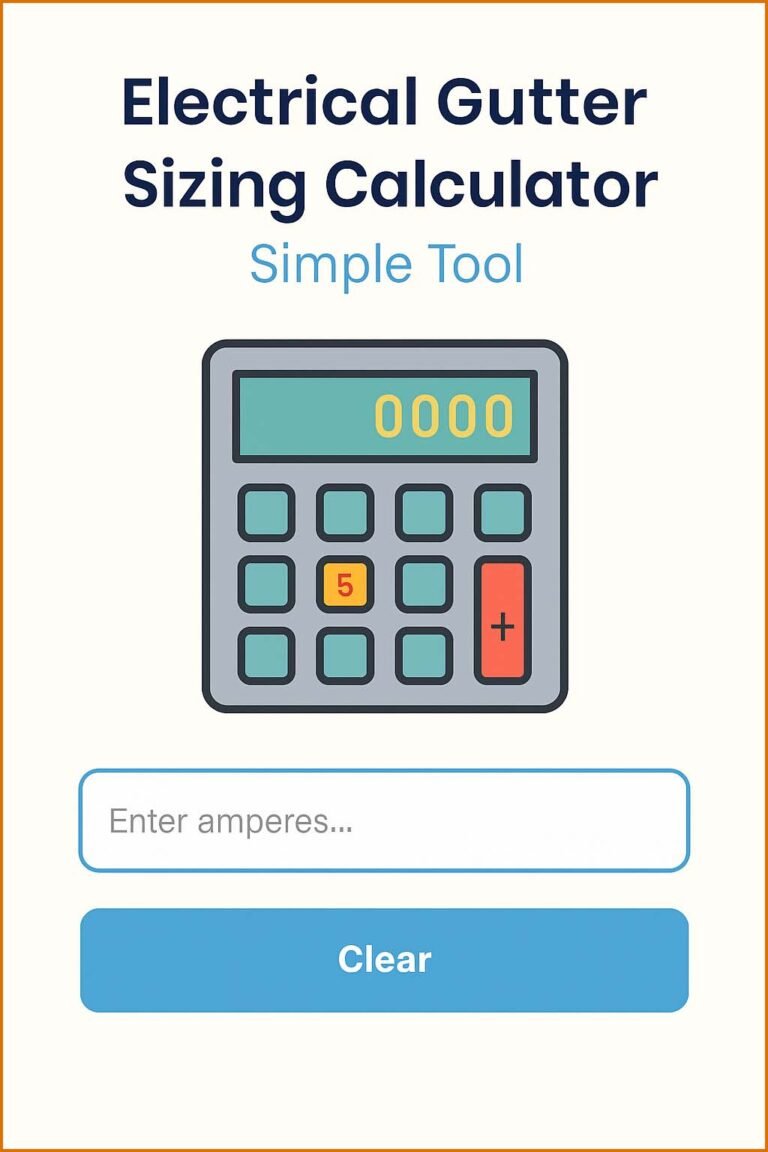 Electrical Gutter Sizing Calculator: Simple Tool