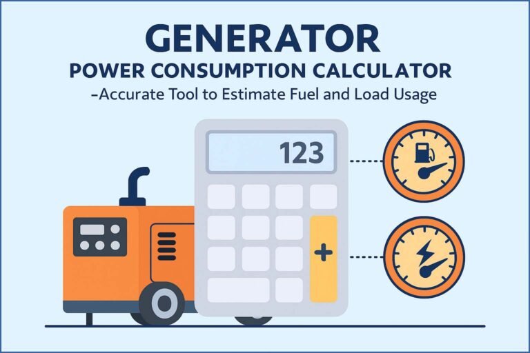 Generator Power Consumption Calculator – Accurate Tool to Estimate Fuel and Load Usage