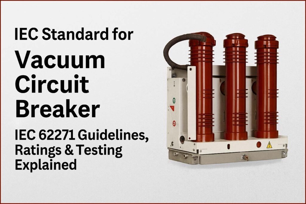 IEC Standard for Vacuum Circuit Breaker – IEC 62271 Guidelines, Ratings & Testing Explained 1 IEC Standard for Vacuum Circuit Breaker – IEC 62271 Guidelines, Ratings & Testing Explained