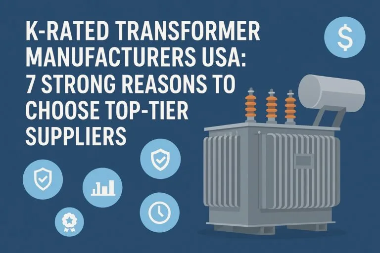 K-Rated Transformer Manufacturers in USA: 7 Strong Reasons to Choose Top-Tier Suppliers