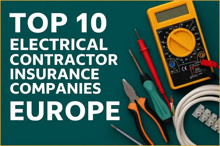 Create an image of TOP 10 Electrical Contractor Insurance Companies Europe