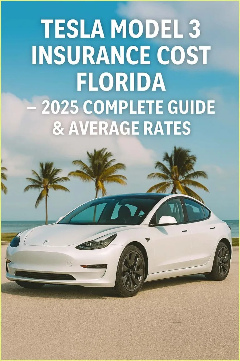 Tesla Model 3 Insurance Cost in Florida – 2025 Complete Guide & Average Rates
