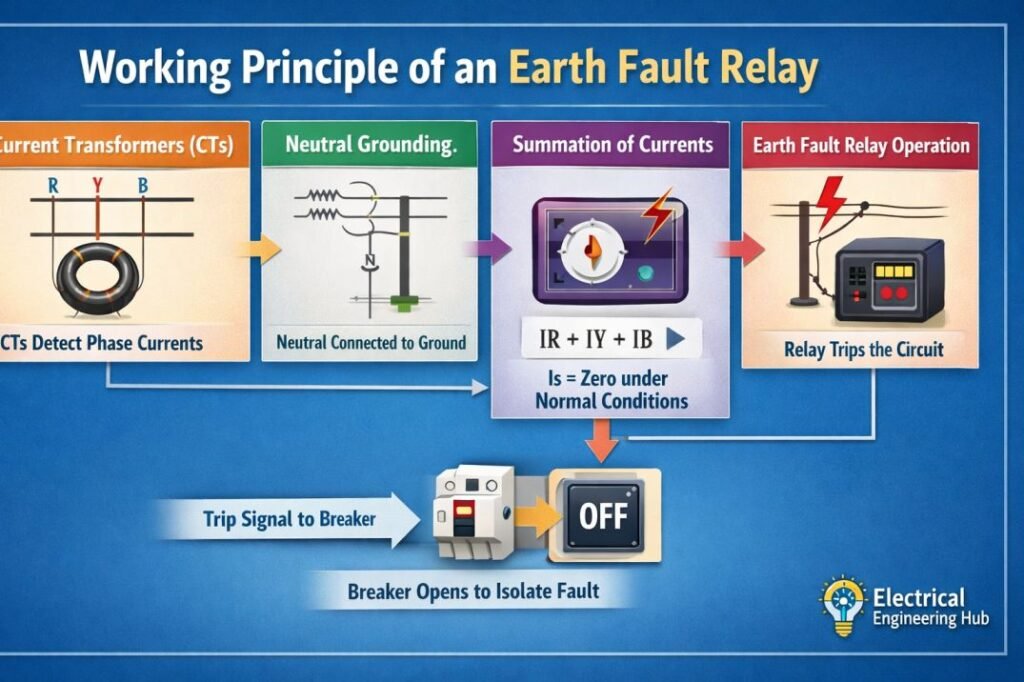 Working Principle of an Earth Fault Relay