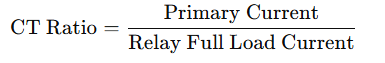 10 Proven Steps to Select an Overcurrent Relay for Reliable Power Protection 4 formula for CT ratio