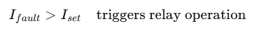 Equation for overcurrent detection: