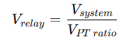Voltage Ratio for PT Connection