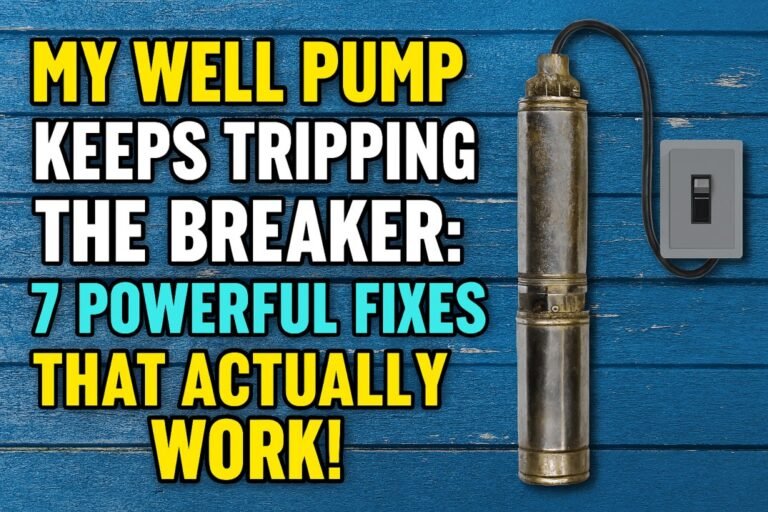 My Well Pump Keeps Tripping the Breaker: 7 Powerful Fixes That Actually Work! 1 My Well Pump Keeps Tripping the Breaker 7 Powerful Fixes That Actually Work!