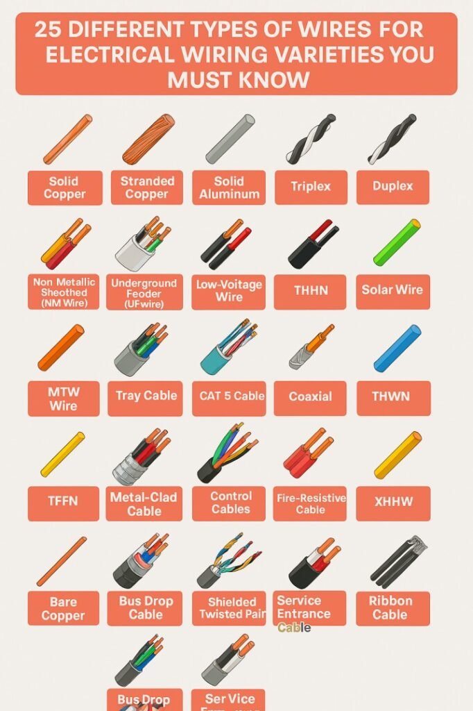 25 Different Types of Wires for Electrical Wiring Varieties You Must Know