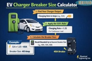 EV Charger Breaker Size Calculator EV Charger Breaker Size Calculator