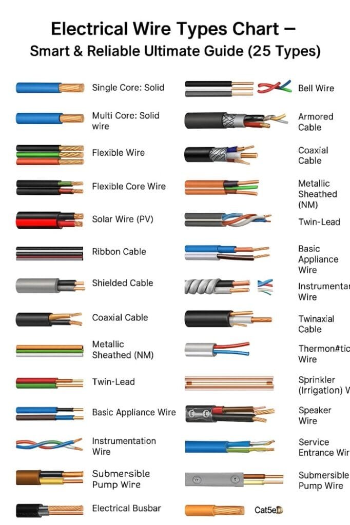 Electrical Wire Types Chart – Smart & Reliable Ultimate Guide (25 Types ...