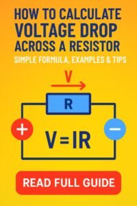 How to Calculate Voltage Drop Across a Resistor – Simple Formula, Examples & Tips