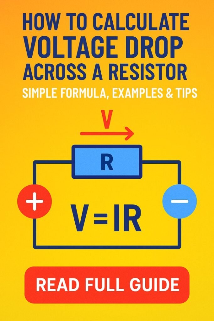 How to Calculate Voltage Drop Across a Resistor – Simple Formula, Examples & Tips 1 How to Calculate Voltage Drop Across a Resistor – Simple Formula, Examples & Tips