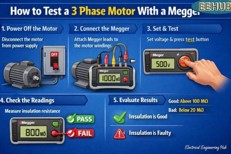 How to Test a 3 Phase Motor With a Megger