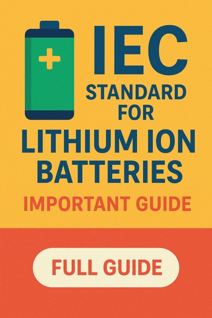 IEC Standard for Lithium Ion Batteries: Important Guide 1 IEC Standard for Lithium Ion Batteries Important Guide
