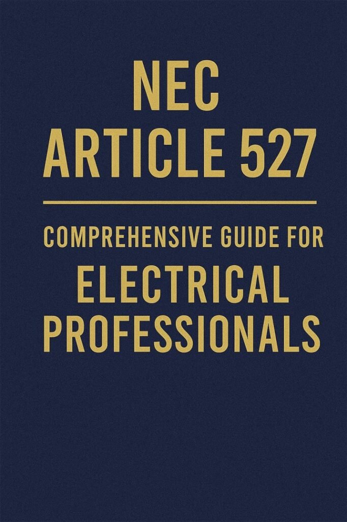 NEC Article 527: Comprehensive Guide for Electrical Professionals 1 NEC Article 527 Comprehensive Guide for Electrical Professionals