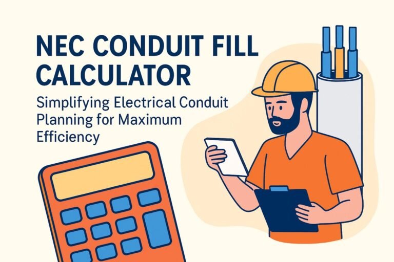 NEC Conduit Fill Calculator Simplifying Electrical Conduit Planning for Maximum Efficiency