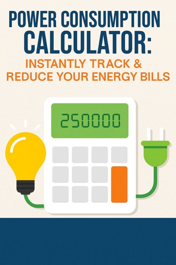 Power Consumption Calculator Instantly Track & Reduce Your Energy Bills