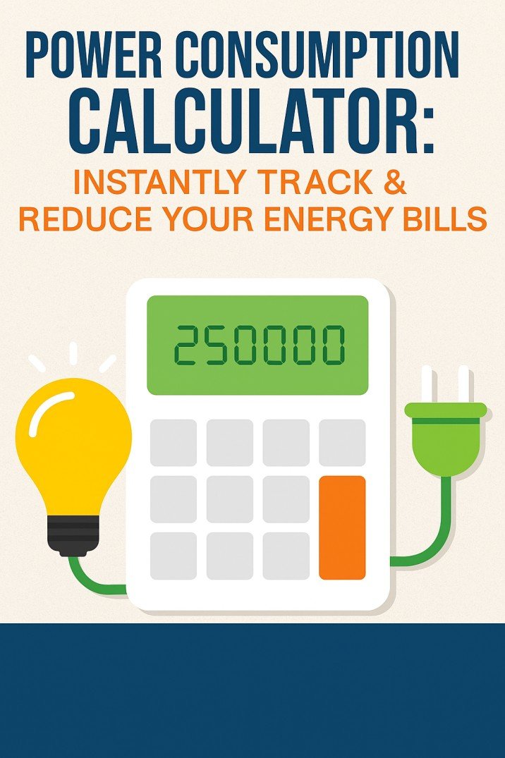 Power Consumption Calculator Instantly Track & Reduce Your Energy Bills