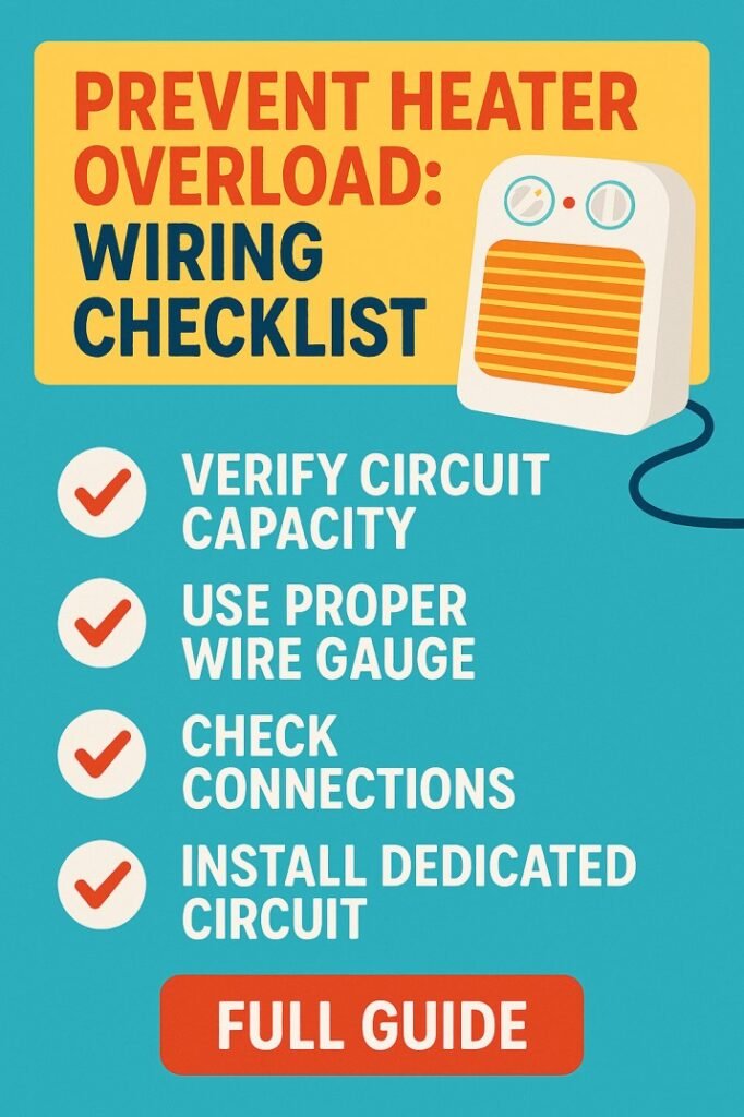 Prevent Heater Overload Wiring Checklist