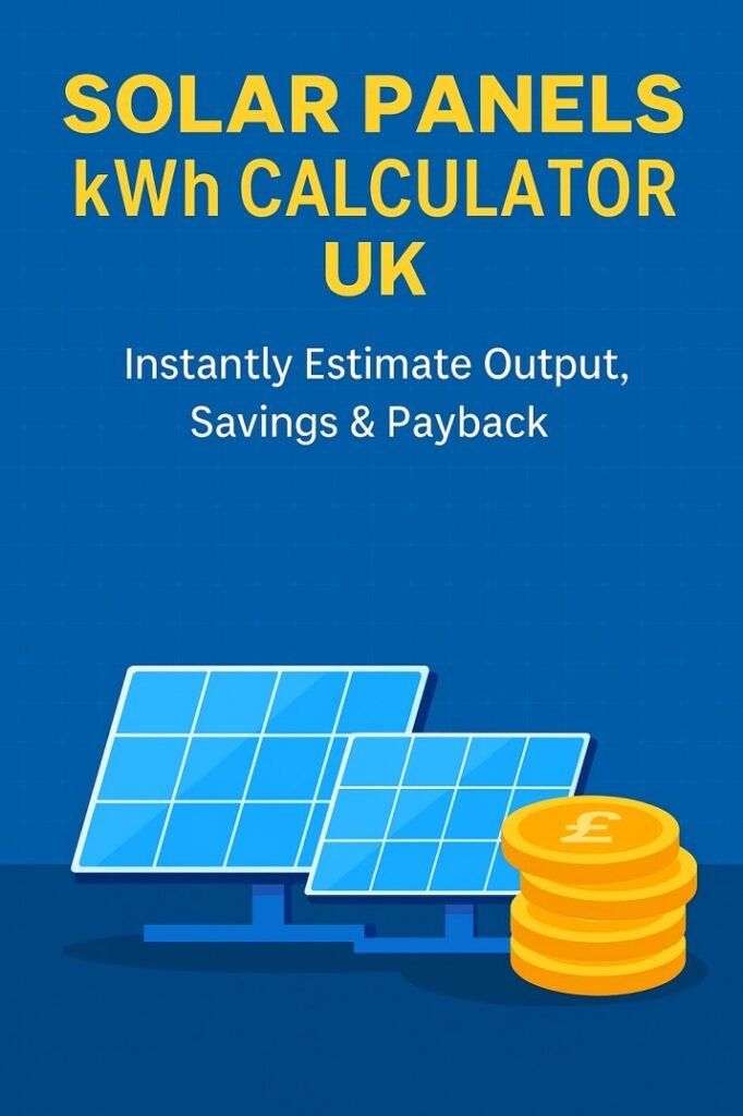 Solar Panels kWh Calculator UK – Instantly Estimate Output, Savings & Payback