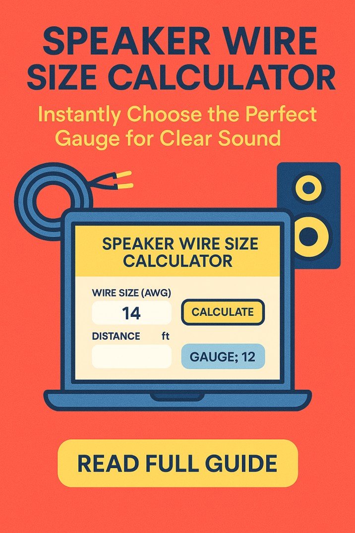 Speaker Wire Size Calculator – Instantly Choose the Perfect Gauge for Clear Sound