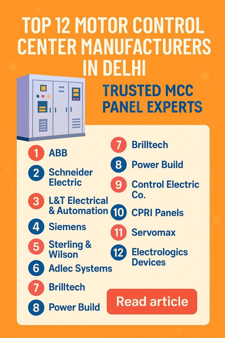 Top 12 Motor Control Center Manufacturers in Delhi | Trusted MCC Panel Experts 12 Top 12 Motor Control Center Manufacturers in Delhi Trusted MCC Panel Experts