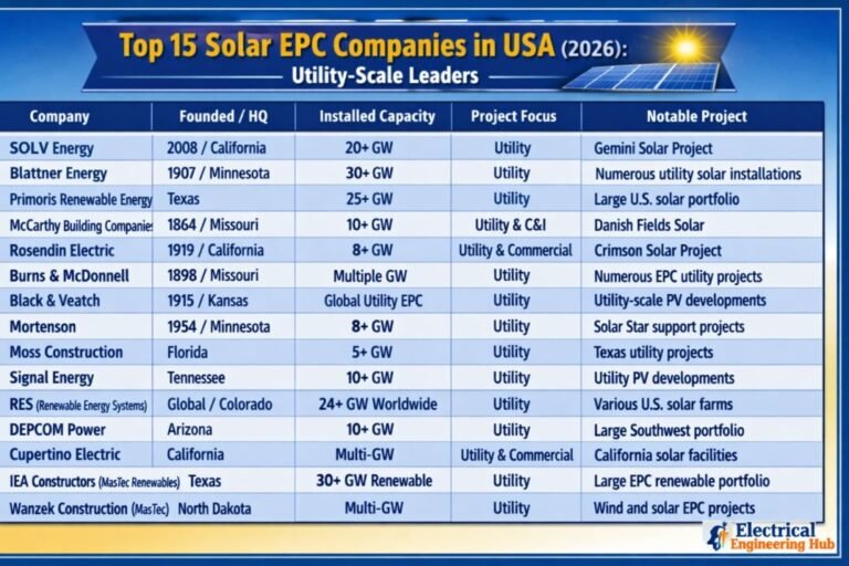 Top 15 Solar EPC Companies in USA (2026) Utility-Scale Leaders