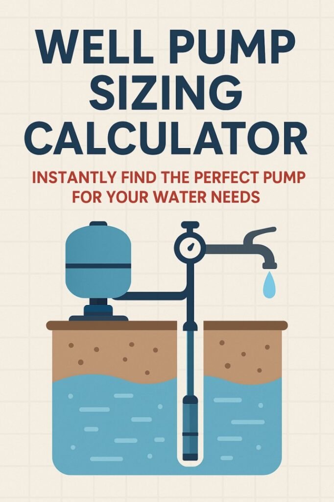 Well Pump Sizing Calculator Instantly Find the Perfect Pump for Your Water Needs