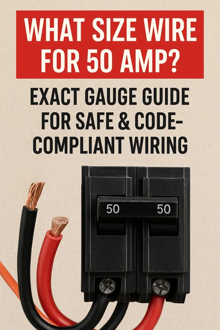 What Size Wire for 50 Amp Exact Gauge Guide for Safe & Code-Compliant Wiring
