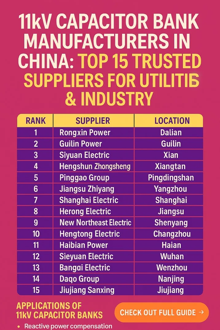 11kV Capacitor Bank Manufacturers in China Top 15 Trusted Suppliers for Utilities & Industry