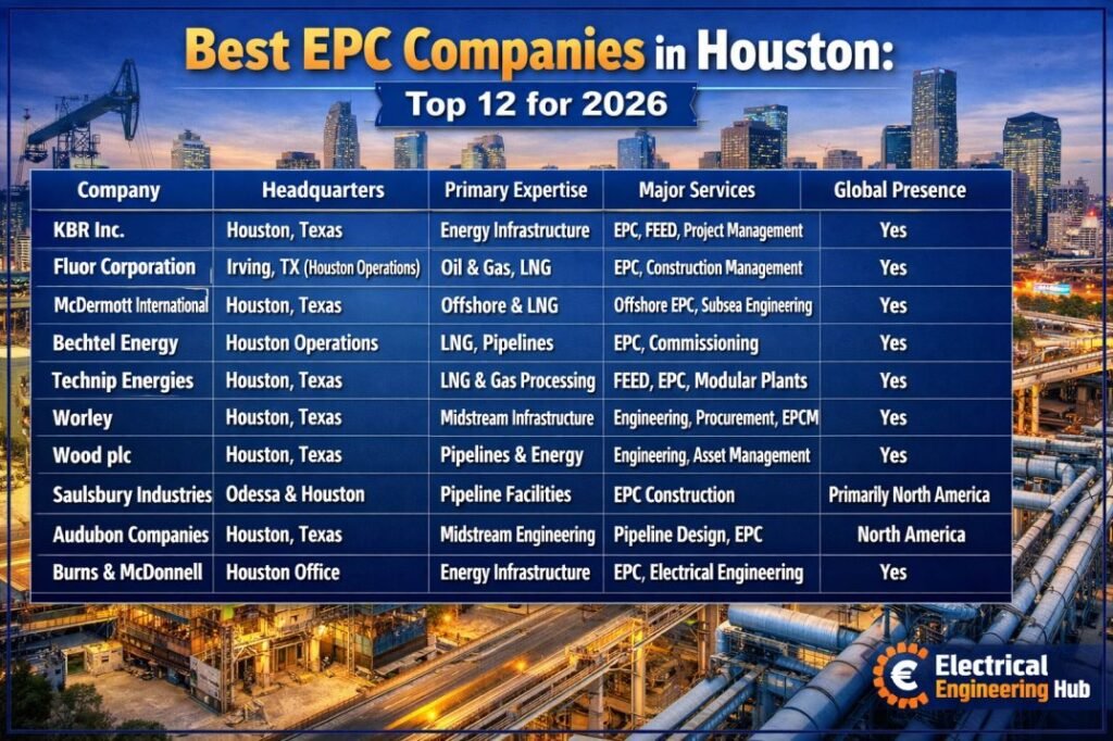 Best EPC Companies in Houston Top 12 for 2026