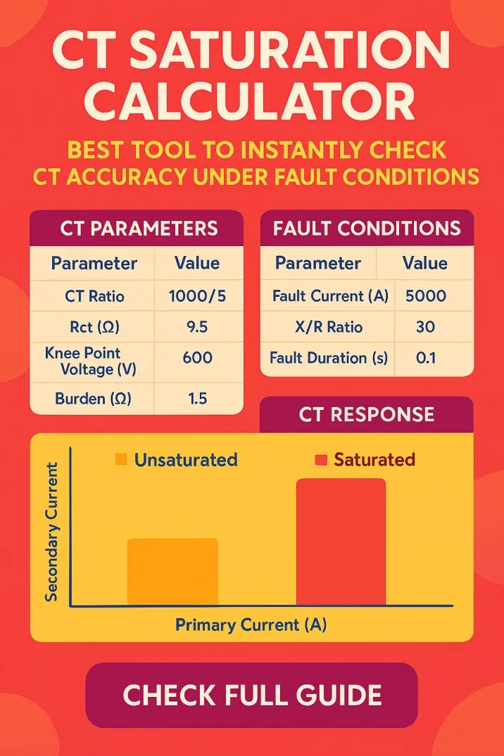 CT Saturation Calculator Best Tool to Instantly Check CT Accuracy Under Fault Conditions