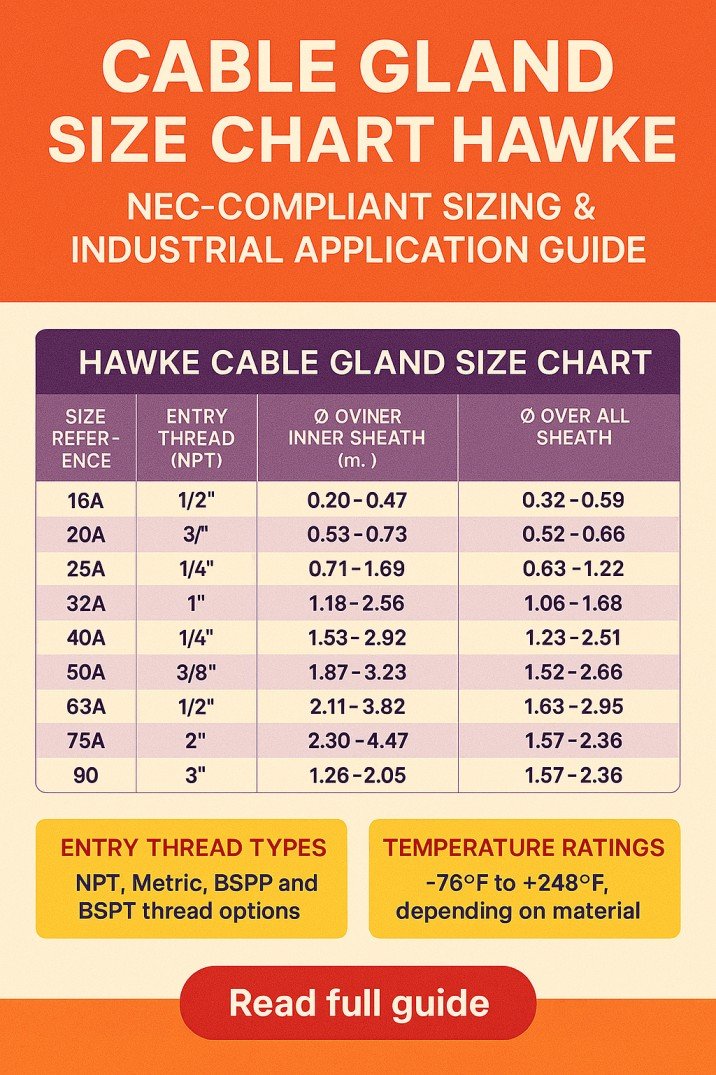 Cable Gland Size Chart Hawke NEC-Compliant Sizing & Industrial Application Guide