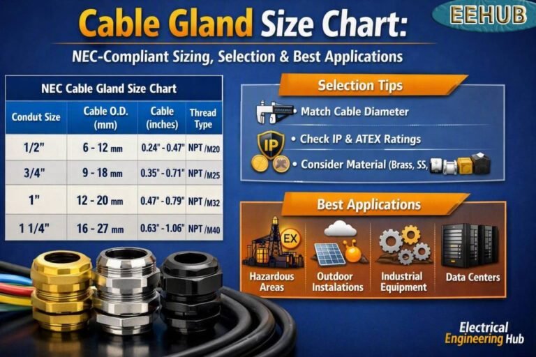 Cable Gland Size Chart: NEC-Compliant Sizing, Selection & Best Applications 1 Cable Gland Size Chart NEC-Compliant Sizing, Selection & Best Applications