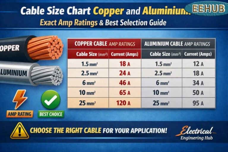 Cable Size Chart Copper and Aluminium: Exact Amp Ratings & Best Selection Guide 9 Cable Size Chart Copper and Aluminium Exact Amp Ratings & Best Selection Guide