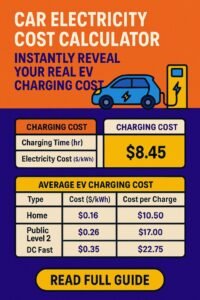Car Electricity Cost Calculator – Instantly Reveal Your Real EV Charging Cost
