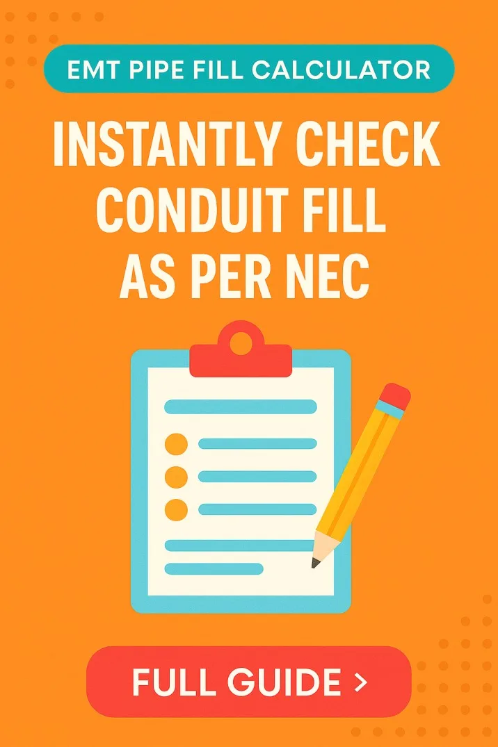 EMT Pipe Fill Calculator - Instantly Check Conduit Fill as per NEC