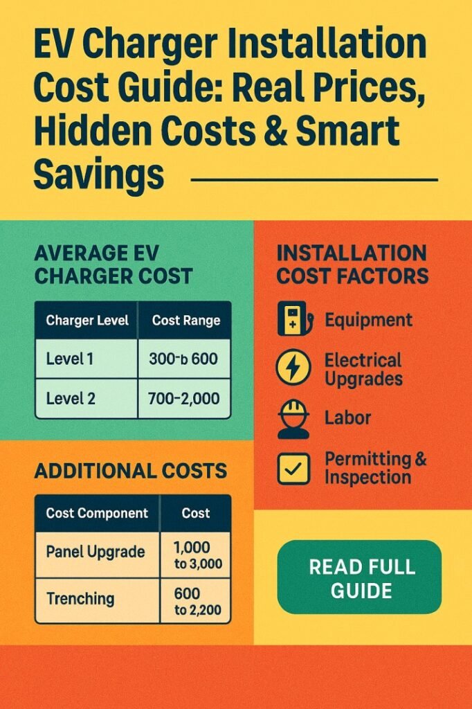 EV Charger Installation Cost Guide Real Prices, Hidden Costs & Smart Savings