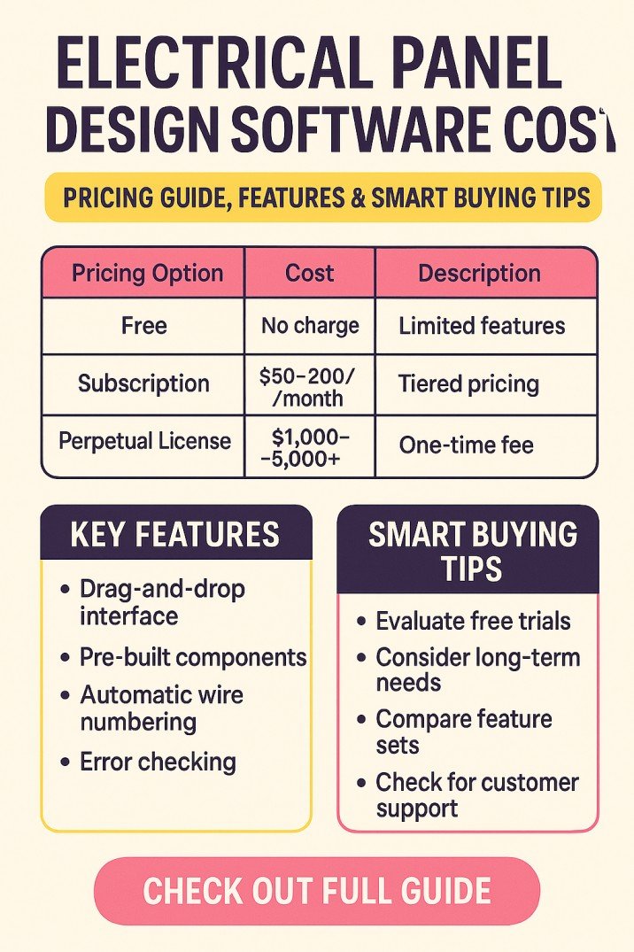 Electrical Panel Design Software Cost: Pricing Guide, Features & Smart Buying Tips 1 Electrical Panel Design Software Cost Pricing Guide, Features & Smart Buying Tips