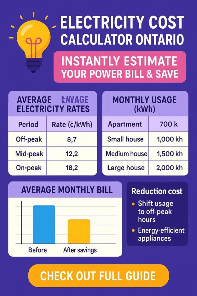 Electricity Cost Calculator Ontario – Instantly Estimate Your Power Bill & Save