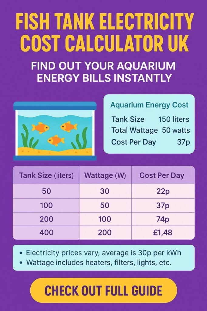 Fish Tank Electricity Cost Calculator UK – Find Out Your Aquarium Energy Bills Instantly