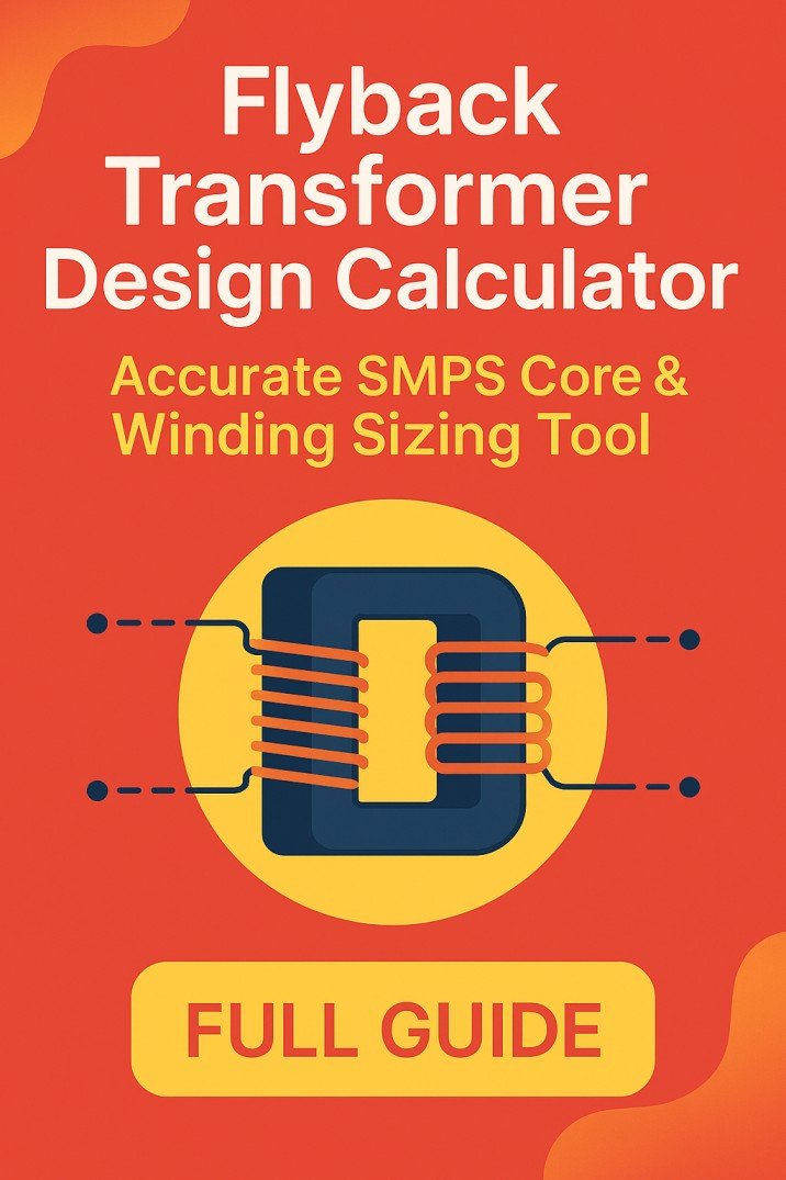 Flyback Transformer Design Calculator – Accurate SMPS Core & Winding Sizing Tool 2 Flyback Transformer Design Calculator – Accurate SMPS Core & Winding Sizing Tool