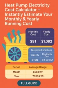 Heat Pump Electricity Cost Calculator – Instantly Estimate Your Monthly & Yearly Running Cost