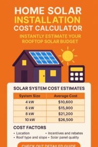 Home Solar Installation Cost Calculator – Instantly Estimate Your Rooftop Solar Budget