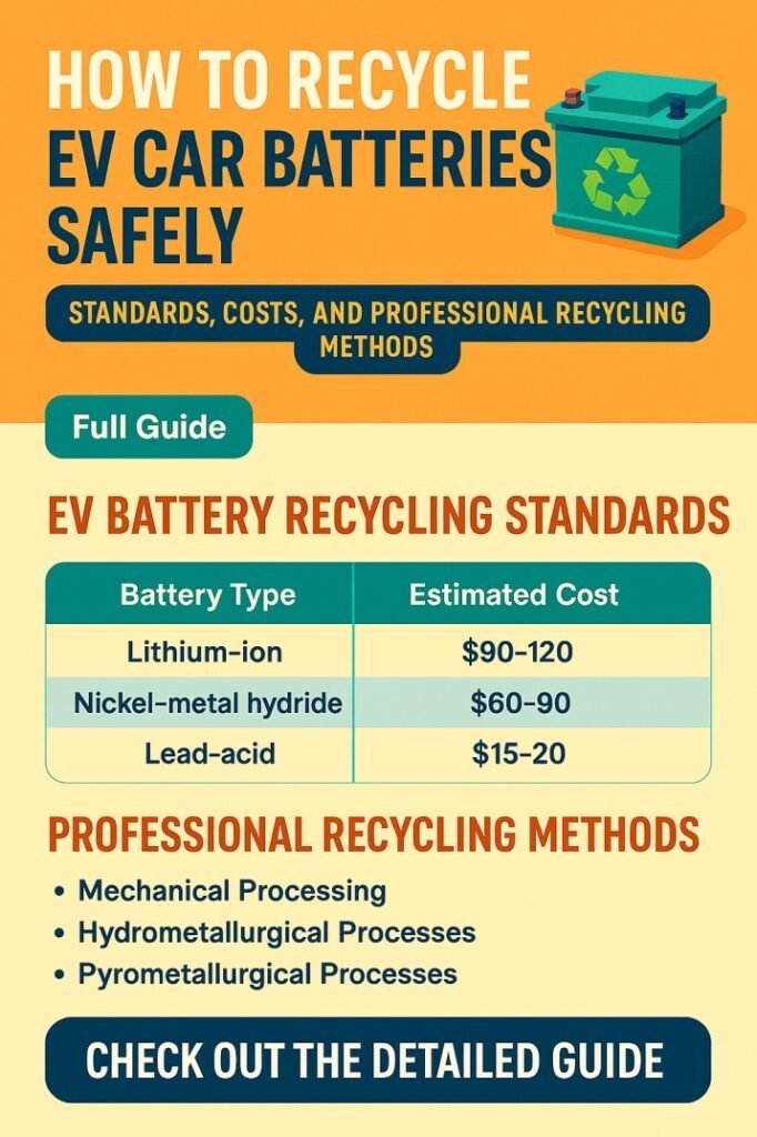 How to Recycle EV Car Batteries Safely Standards, Costs, and Professional Recycling Methods