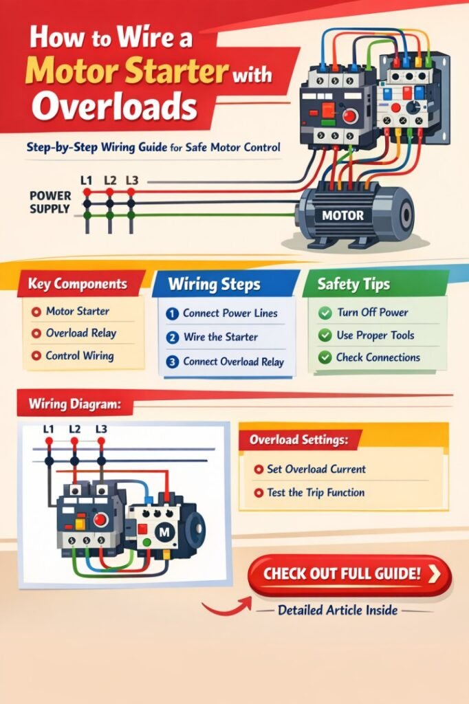How to Wire a Motor Starter with Overloads – Step-by-Step Wiring Guide for Safe Motor Control