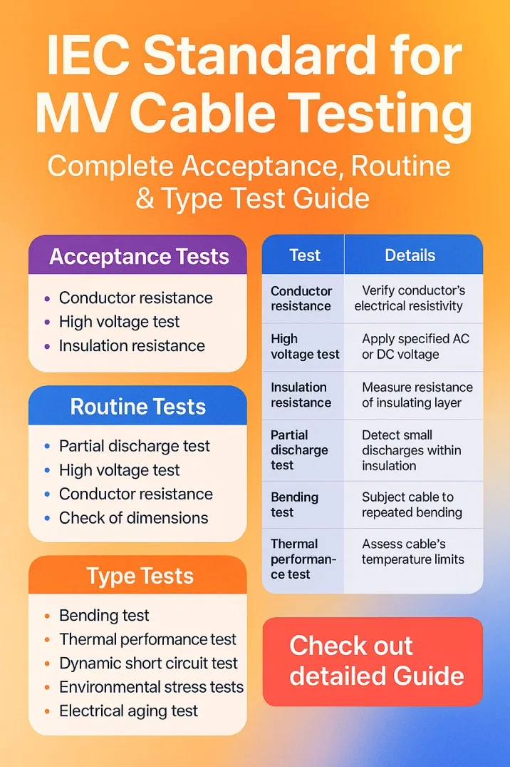 IEC Standard for MV Cable Testing: Complete Acceptance, Routine & Type Test Guide 7 IEC Standard for MV Cable Testing Complete Acceptance, Routine & Type Test Guide