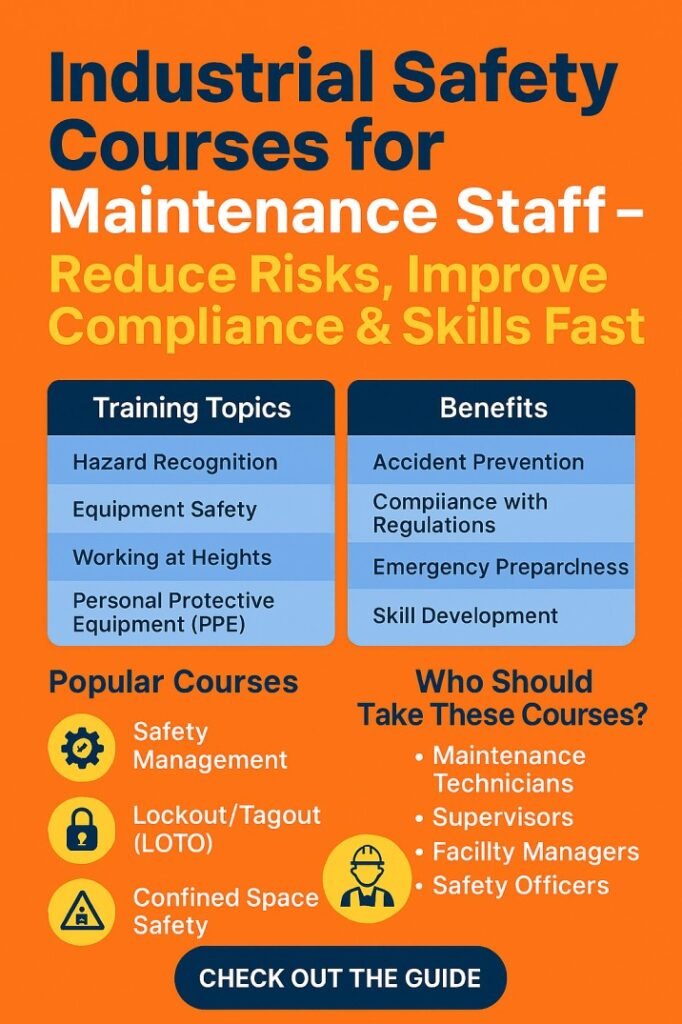 Industrial Safety Courses for Maintenance Staff – Reduce Risks, Improve Compliance & Skills Fast
