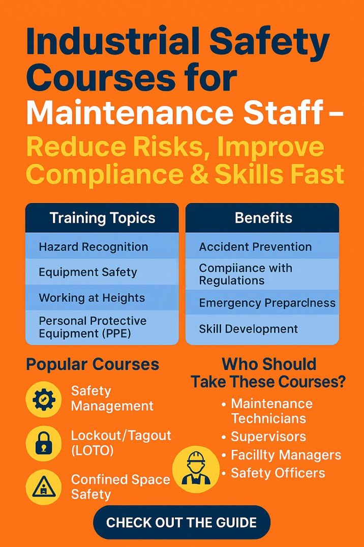 Industrial Safety Courses for Maintenance Staff – Reduce Risks, Improve Compliance & Skills Fast