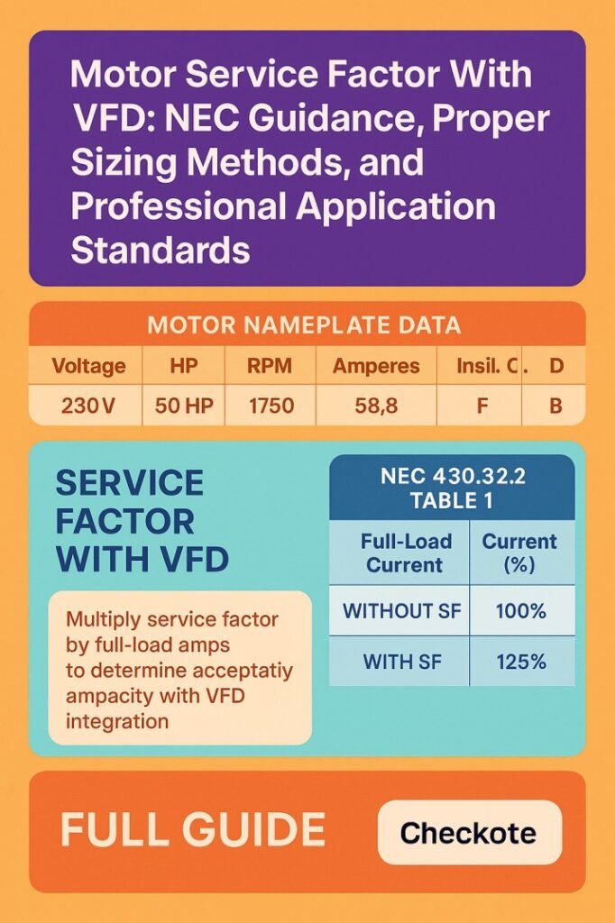 Motor Service Factor With VFD: NEC Guidance, Proper Sizing Methods, and Professional Application Standards 1 Motor Service Factor With VFD NEC Guidance, Proper Sizing Methods, and Professional Application Standards